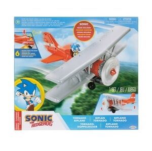 Sonic The Hedgehog Tornado Biplane Playset with 2.5" Sonic Action Figure NIB
